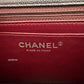 CHANEL 17B Black Caviar (Burgundy Interior) Quilted Square Mini Flap Bag Silver Hardware
