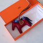 HERMES Rodeo PM Tricolour Rubis/Blue Sapphire/Fauve Bag Charm