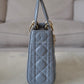 DIOR Small Lady Dior Grey Cannage Lambskin My ABCDior Bag