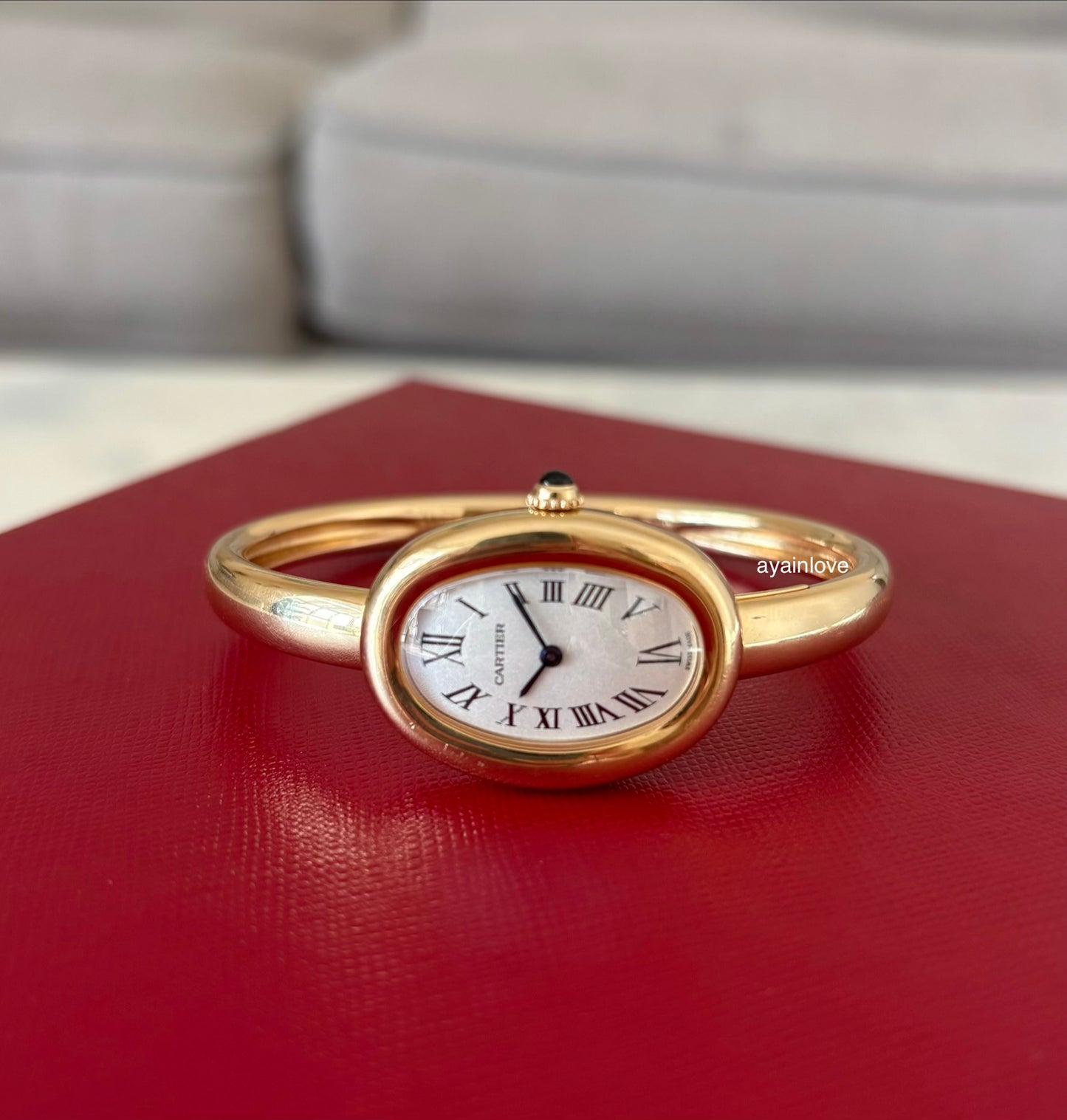CARTIER 18KT Yellow Gold Baignoire 2025 Small Model Watch Size 17