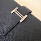HERMES Bearn Wallet Epsom Black Noir Palladium Hardware C Stamp