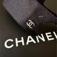 CHANEL 21B Black Silk Ribbon CC Headband Bandeau