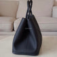 HERMES Garden Party 36 Noir Black Bag Palladium Hardware Stamp U