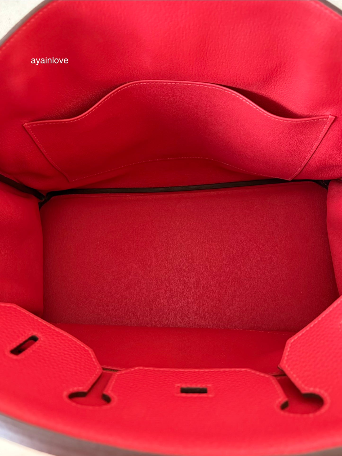 HERMES Birkin 35 Togo Rouge Pivoine Gold Hardware R Stamp