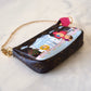 LOUIS VUITTON LV Holiday Limited Edition Vivienne Seoul Korea Animation 2022 Mini Pochette Monogram Gold Hardware