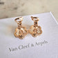 Van Cleef Arpels VCA Lucky Spring Plum Blossom Mother of Pearl 18KT Rose Gold Earrings