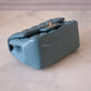 CHANEL 2022 Turquoise Blue Lambskin Microchipped Quilted Square Mini Flap Bag Light Gold Hardware