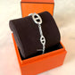 HERMES Farandole Sterling Silver Bracelet Size ST