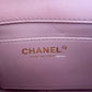 CHANEL 24S Pink Lambskin Twin Pearls Quilted Mini Flap Bag Adjustable Gold Hardware