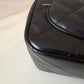 CHANEL Black Classic Quilted Square Mini Flap Bag Silver Hardware