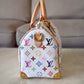 LOUIS VUITTON LV x TM White Multicolour Murakami Speedy 25 Gold Hardware