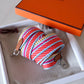 HERMES Multicolour 25 mm Pink Blue Yellow Strap 105 cm Palladium Hardware