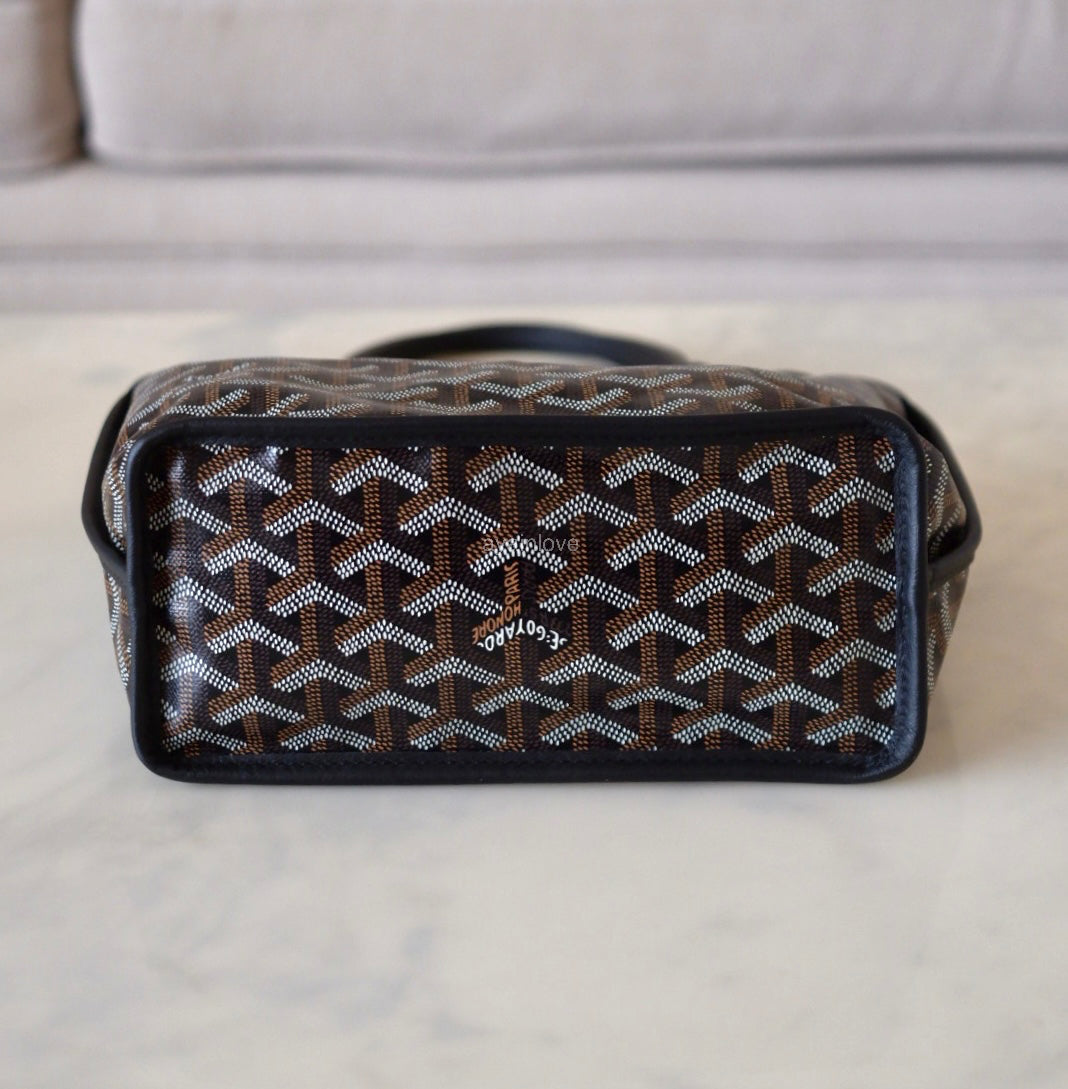 GOYARD Anjou Mini Goyardline Canvas/Calfskin Reversible Tote Bag