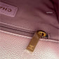 CHANEL 21K Iridescent Pink Caviar My Perfect Square Mini Flap Bag Gold Hardware