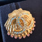 CHANEL 23C Shell CC Multicolour Crystal Stud Earrings Gold Hardware