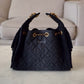 CHANEL 26P Black Washed Denim Small 25 Bag Gold Hardware