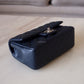 CHANEL 18B Navy Blue Caviar Quilted Rectangular Mini Flap Bag Silver Hardware
