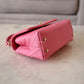 CHANEL Pink Caviar Chevron Small Coco Handle 24 cm Light Gold Hardware