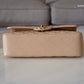 CHANEL Beige Clair Caviar Small Classic Flap Bag Gold Hardware