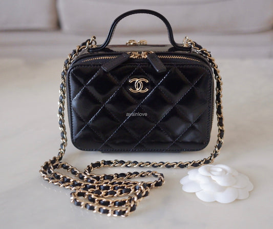 Wallet on chain 2.55 leather crossbody bag Chanel Black in Leather -  25272086