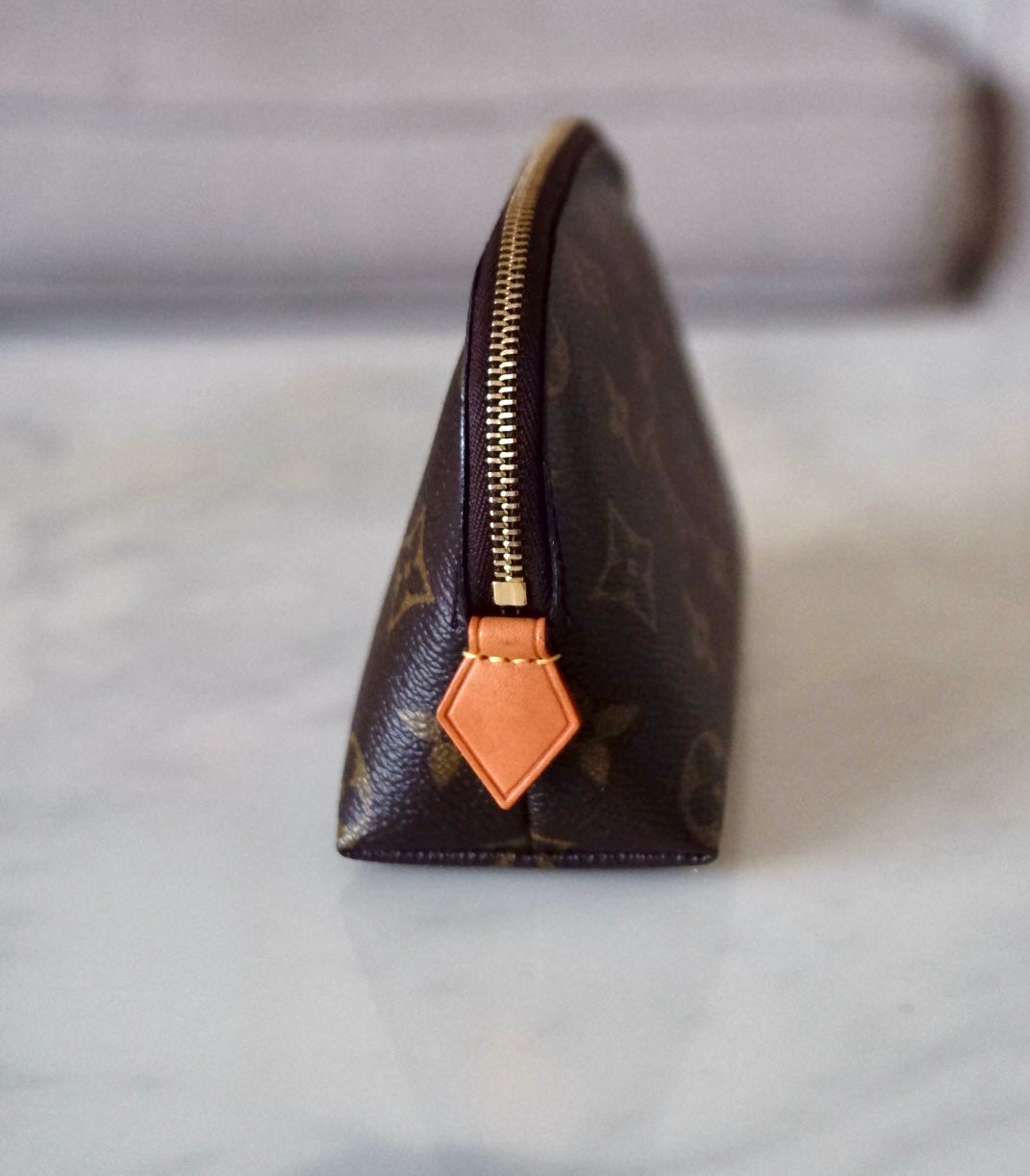 LV LOUIS VUITTON Limited Edition Pink V Voyage Grenade Monogram Cosmetic Pouch