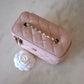 CHANEL 22C Light Beige Caviar Rectangular Vanity On Chain Light Gold Hardware