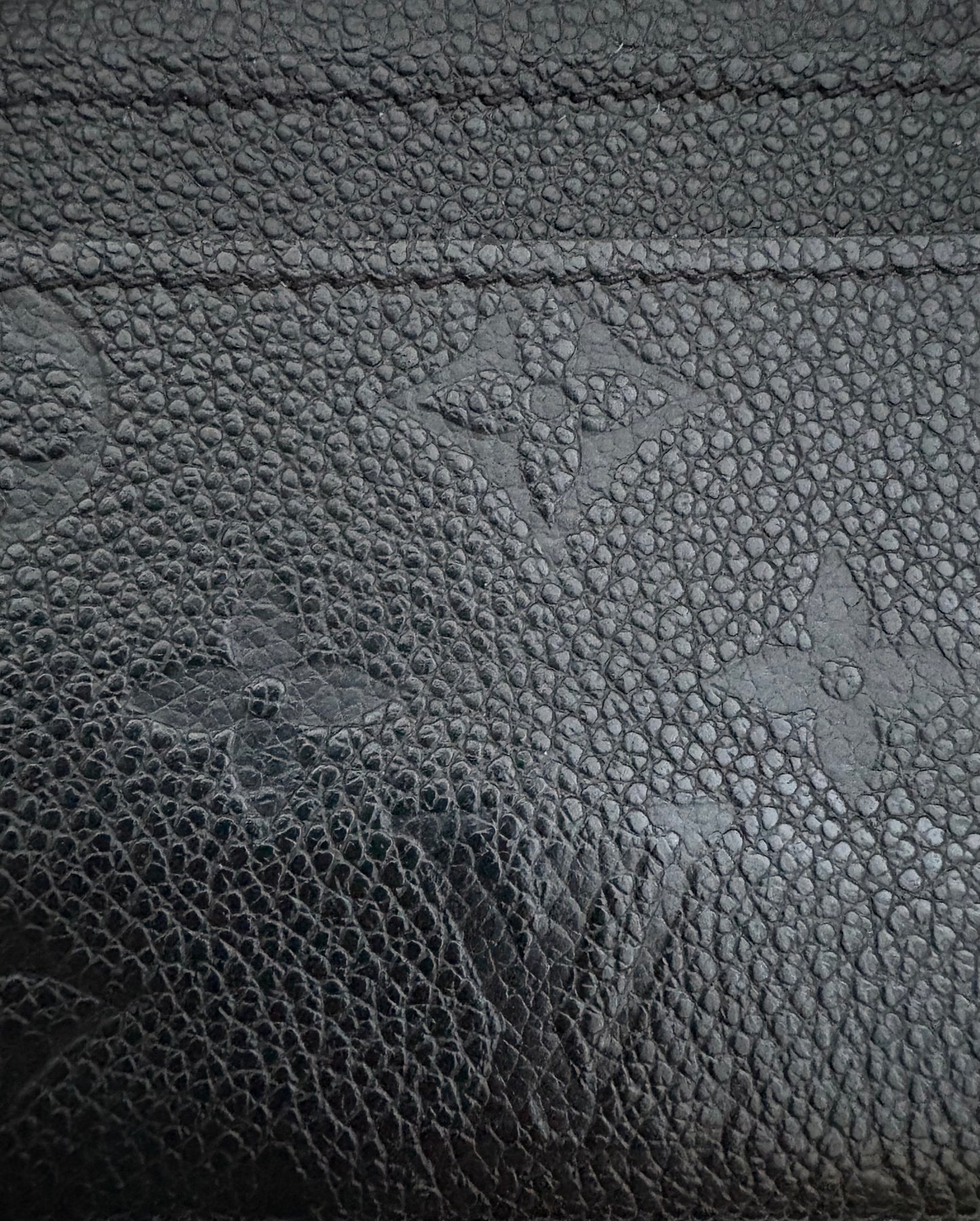 LOUIS VUITTON LV Sarah Black Monogram Empreinte Wallet Gold Hardware