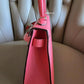 HERMES Mini Kelly 20 Pink Rose Lipstick Chèvre Mysore Palladium Hardware D Stamp