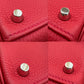 HERMES Kelly 25 Geranium Togo Retourne Palladium Hardware X Stamp