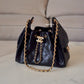 CHANEL 25 Mini Black Caviar Microchipped Bag Gold Hardware