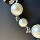 CHANEL 18V Classic Pearl CC Long Necklace Silver Hardware