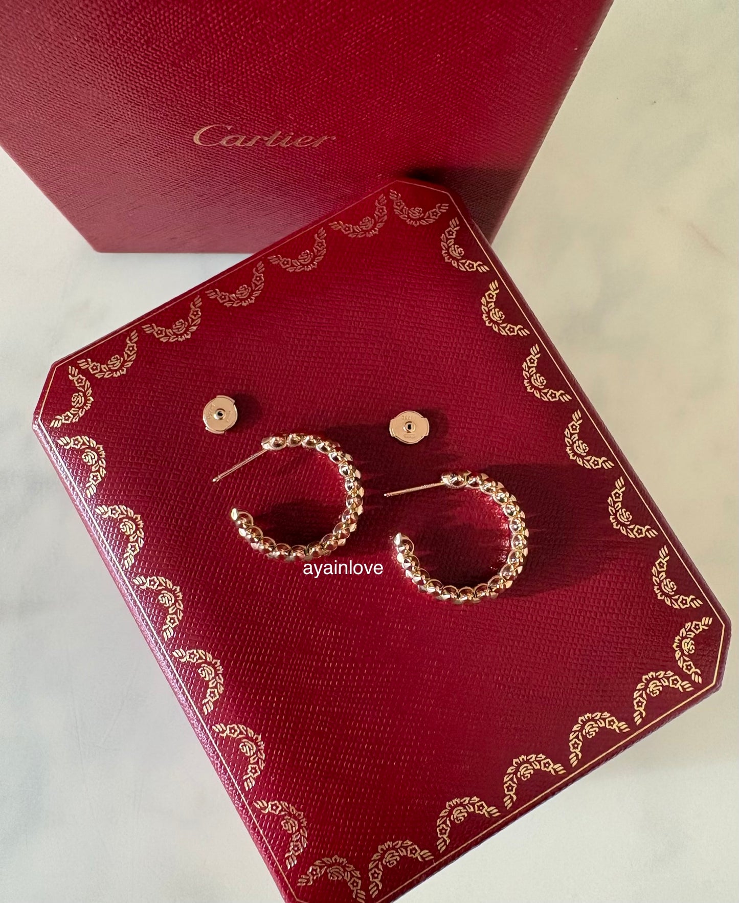CARTIER Clash 18KT Rose Gold Hoop Earrings Small Model