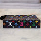 LOUIS VUITTON LV x TM Black Multicolour Rainbow Murakami Toiletry 26 Pouch