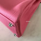 HERMES Kelly 35 Pink Rose Lipstick Togo Palladium Hardware Q Square Stamp