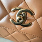 CHANEL Dark Beige Small Trendy Flap Bag Light Gold Hardware