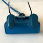 HERMES Kelly Doll Dole Tadelakt Bleu Izmir Bag Charm Palladium Hardware Z Stamp