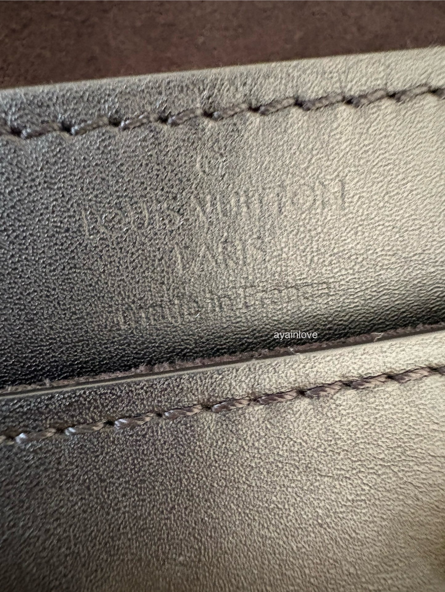 LOUIS VUITTON Black Calfskin Louise Pochette Clutch GM Bag