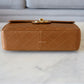 CHANEL Vintage Dark Beige Quilted Jumbo Classic Single Flap Oversized CC Bag 24KT Gold Plated Hardware Series 3