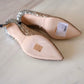 JIMMY CHOO Romy Triple Glitter Degradation Rose Gold, Gold and Silver Pumps Heel Shoes Size 37.5