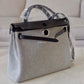 HERMES Herbag Zip 31 Vache Hunter Ecru Noir Palladium Hardware U Stamp