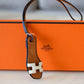 HERMES Nano Oran Sandal White Beige Nata Brown Bag Charm