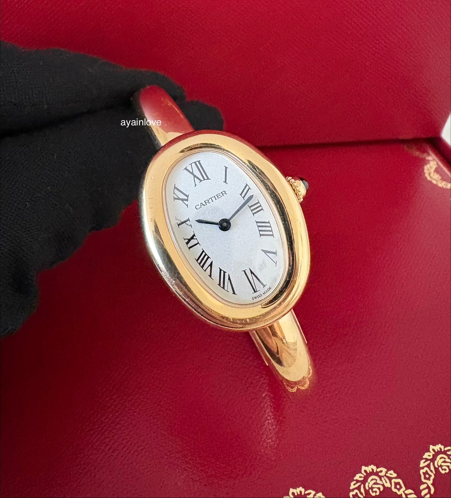 CARTIER 18KT Yellow Gold Baignoire 2025 Small Model Watch Size 17