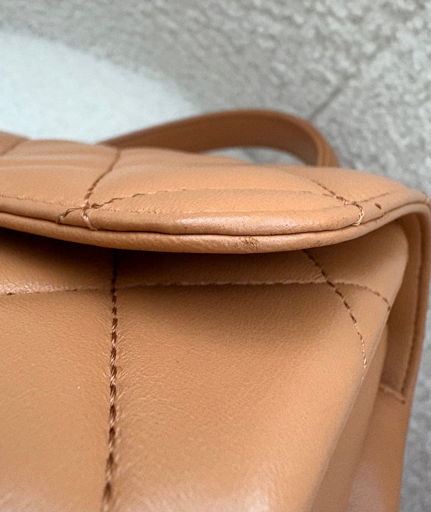 CHANEL Dark Beige Small Trendy Flap Bag Light Gold Hardware