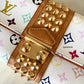 LOUIS VUITTON Courtney White Multicolour Murakami Clutch Bag Gold Hardware