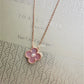 VAN CLEEF ARPELS VCA 18KT Rose Gold Limited 2025 Holiday Pendant Pink Mother of Pearl Diamond Vintage Alhambra