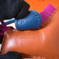 HERMES Rodeo PM Tricolour Pain D’epice/Rose Pourpre/Bleu de Malte Bag Charm