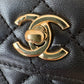 CHANEL Black Goatskin Coco Rainbow Handle Extra Mini 19cm Bag Light Gold Hardware
