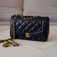 CHANEL Vintage Black Quilted Lambskin Small Diana Flap Bag 24KT Gold Plated Hardware Series 3