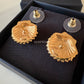 CHANEL 23C Shell CC Multicolour Crystal Stud Earrings Gold Hardware