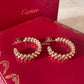 CARTIER Clash 18KT Rose Gold Hoop Earrings Small Model